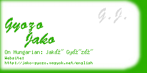 gyozo jako business card